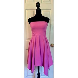 NWOT Susana Monaco Women's Side High Low Strapless Tube Top Mini Dress Small